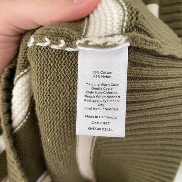 NWOT - Talbots Half Zip Sweater Vest - Olive Green - Picture 4 of 8